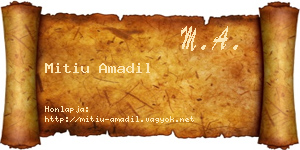 Mitiu Amadil névjegykártya